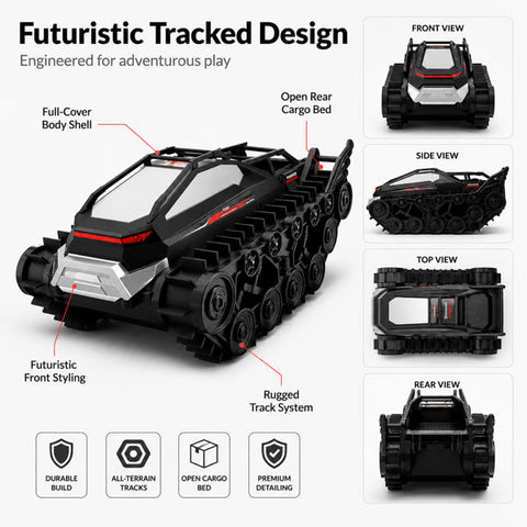 Amphibious Tracked Tank Remote Control Off-Road Toy Car