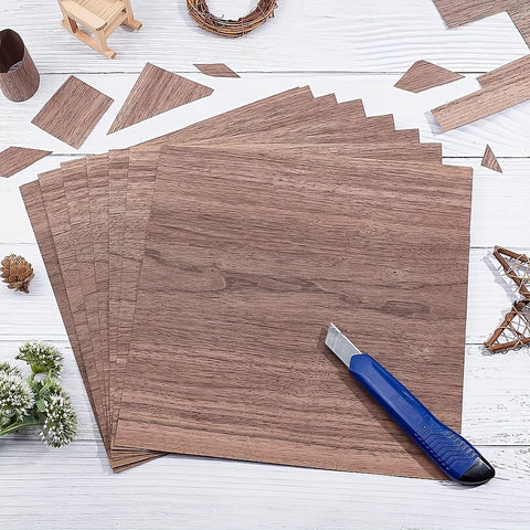 12-Piece Square Walnut Wood Pieces for DIY Crafts