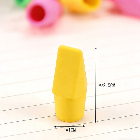 30-Piece Colorful Pencil Top Eraser Caps Set