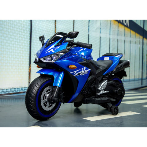 12V Electric Ride-On Motorcycle with Training Wheels