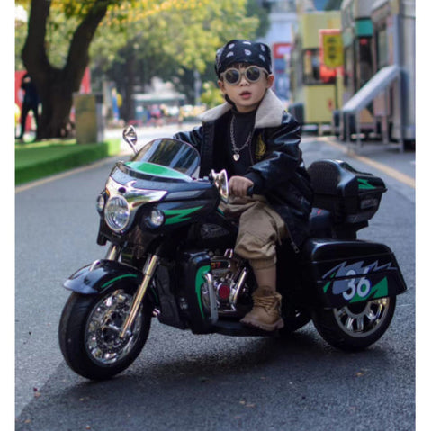 12V 2-Seat Electric Kids Ride-On Motorcycle with 3 Wheels
