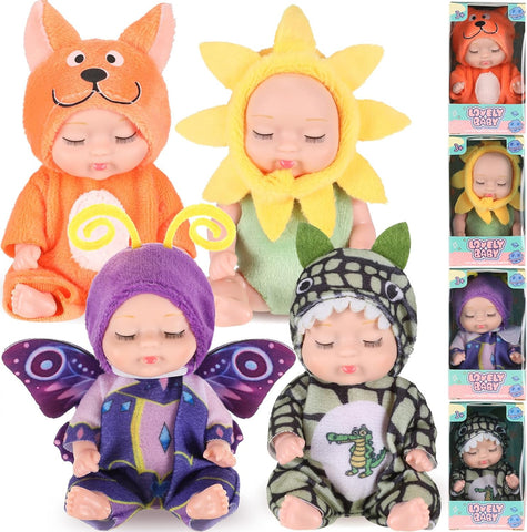 6-Piece Sleeping Princess Doll Gift Set