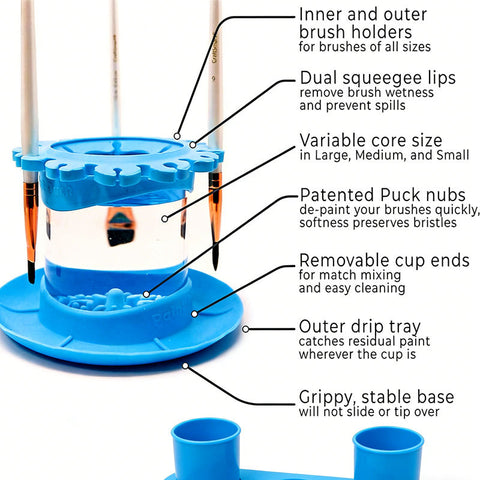 Detachable Paintbrush Cleaning Tool and Scrubber Board
