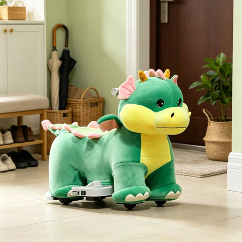 6V Electric Ride-on Toy with Music and Silent PU Wheels