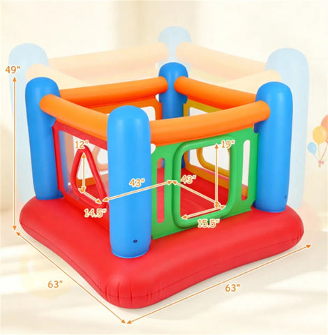 3-in-1 Inflatable Bounce House for Kids