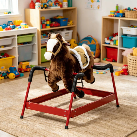 Kids Interactive Spring Rocking Horse with Realistic Sounds