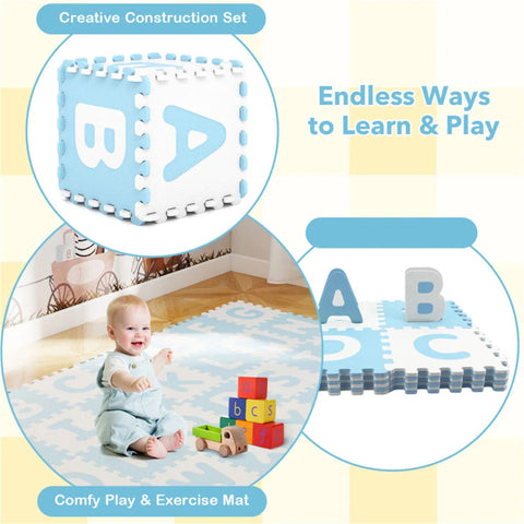 26-Piece Alphabet EVA Foam Interlocking Floor Tiles Play Mat