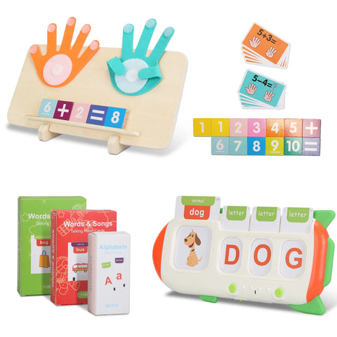 Talking Flash Cards and Finger Counting Math Board Set