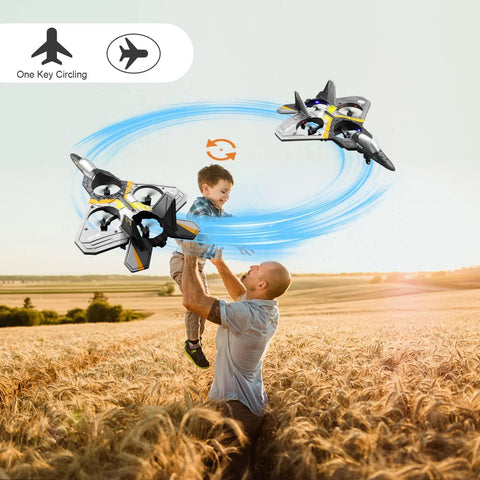 V17 2.4GHz Foam Remote Control Fighter Jet Drone with LED Lights