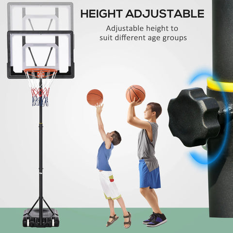Adjustable Portable Basketball Hoop with Wheels