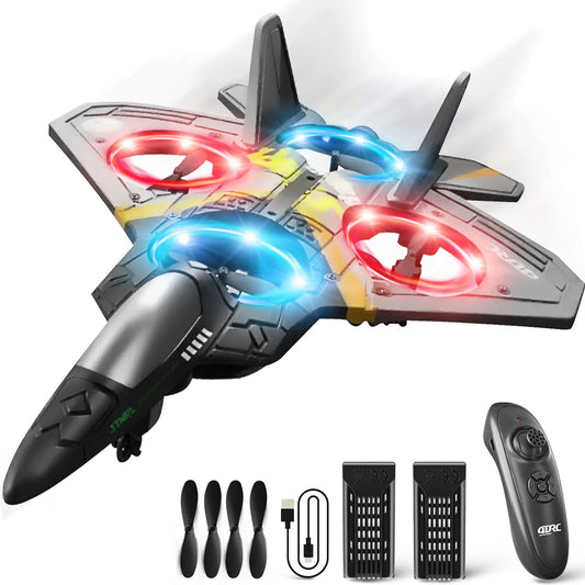 V17 2.4GHz Foam Remote Control Fighter Jet Drone with LED Lights