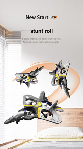V17 2.4GHz Foam Remote Control Fighter Jet Drone with LED Lights