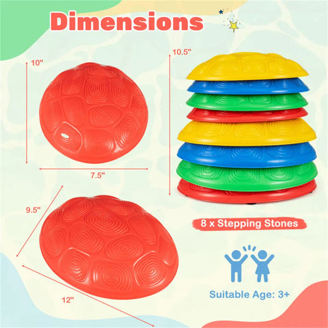 8-Piece Kids Balance Stepping Stones Set