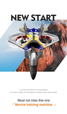 V17 2.4GHz Foam Remote Control Fighter Jet Drone with LED Lights