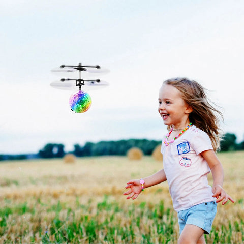 Infrared Induction RC Flying Ball Drone Toy with LED Lights