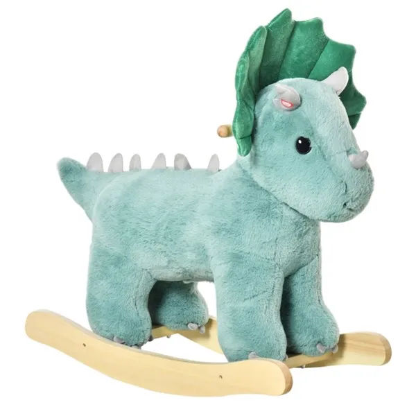 Plush Triceratops Dinosaur Rocking Horse for Toddlers