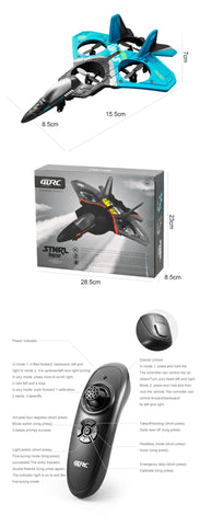 V17 2.4GHz Foam Remote Control Fighter Jet Drone with LED Lights
