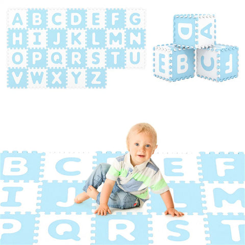 26-Piece Alphabet EVA Foam Interlocking Floor Tiles Play Mat