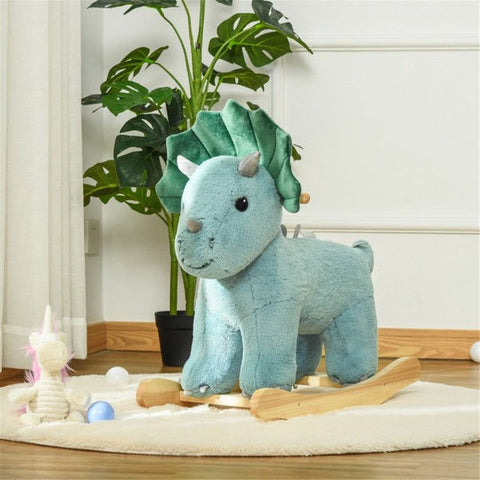 Plush Triceratops Dinosaur Rocking Horse for Toddlers