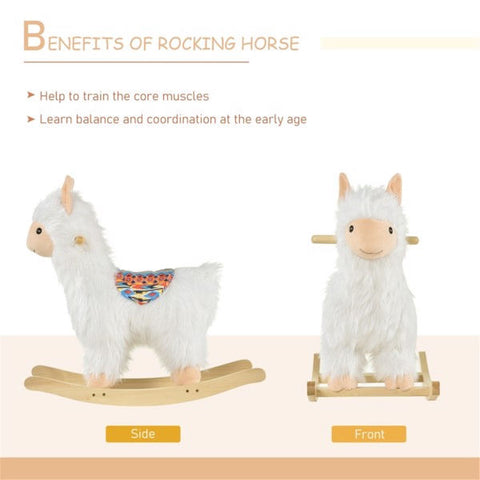 Plush Llama Rocking Horse Toy for Toddlers