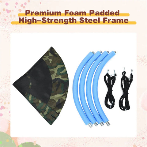 Heavy-Duty Steel Round Tree Swing with Adjustable Height