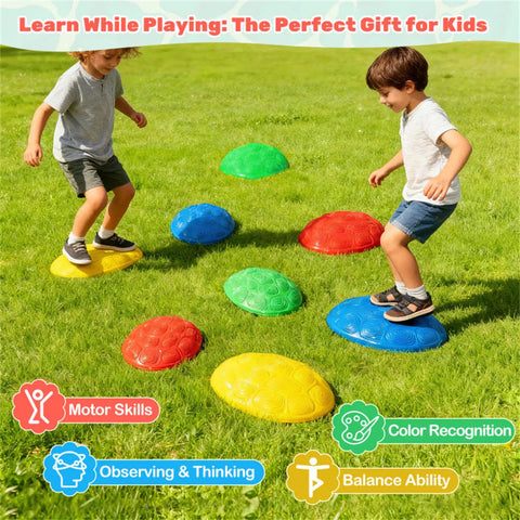 8-Piece Kids Balance Stepping Stones Set