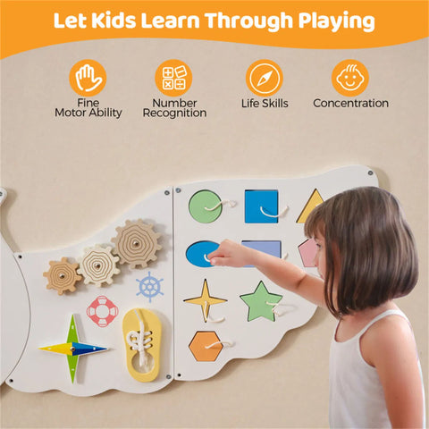 11-in-1 Montessori Owl Activity Wall Busy Board