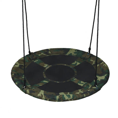 Heavy-Duty Steel Round Tree Swing with Adjustable Height