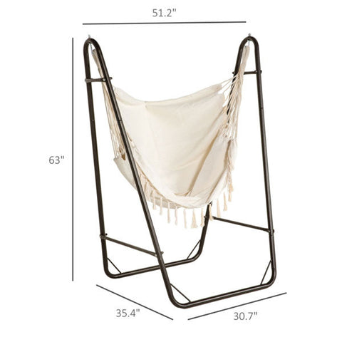 Ergonomic Hanging Hammock Chair with Stand