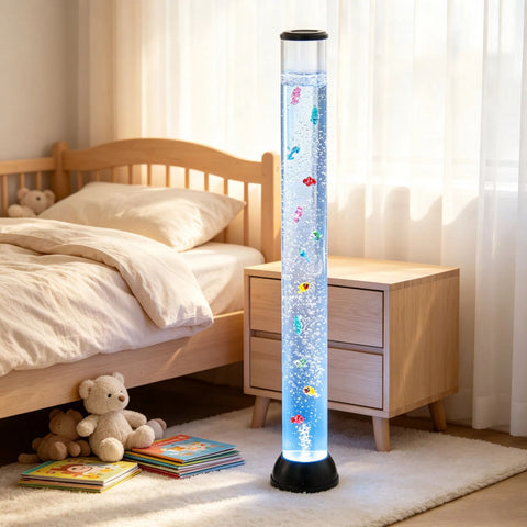 4-Foot Sensory Bubble Fish Tube Lamp with Remote Control
