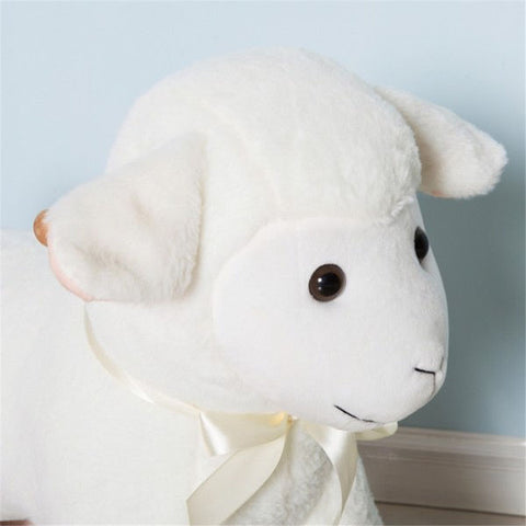 Plush Rocking Horse Toy with Wooden Base