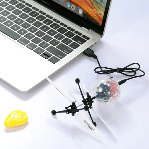Infrared Induction RC Flying Ball Drone Toy with LED Lights