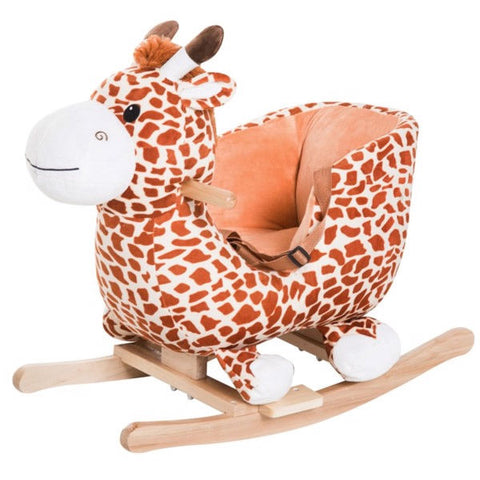 Plush Giraffe Baby Rocking Horse with Sound