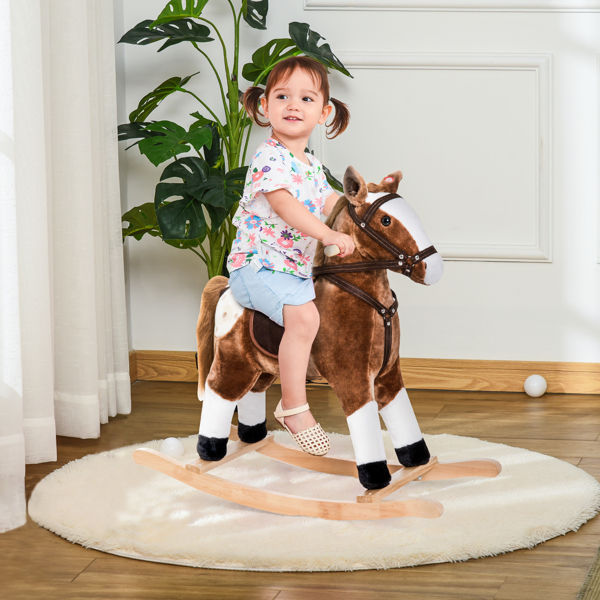 Plush Rocking Horse with Realistic Sounds