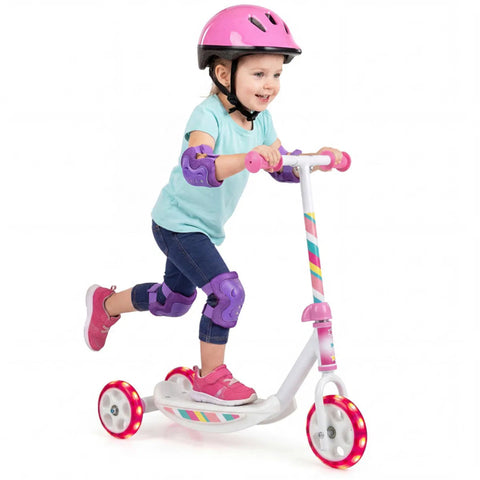 3-Wheel Kids Scooter With LED Light-Up Wheels for Toddlers