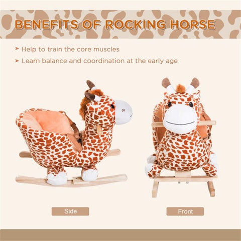 Plush Giraffe Baby Rocking Horse with Sound