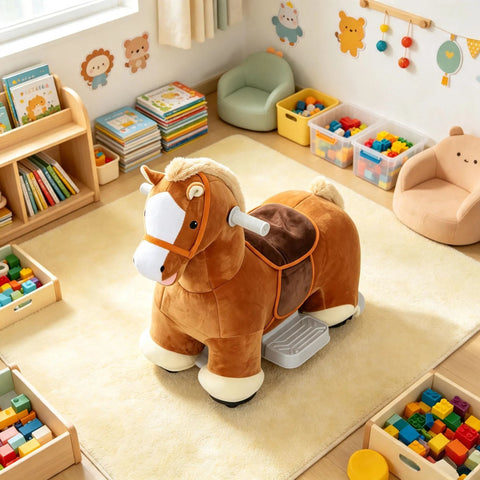 6V Battery Powered Kids Electric Ride-On Horse Pony Toy