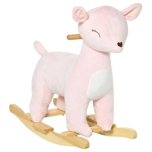 Plush Deer Baby Rocking Horse with Realistic Sounds