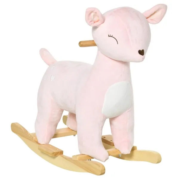 Plush Deer Baby Rocking Horse with Realistic Sounds