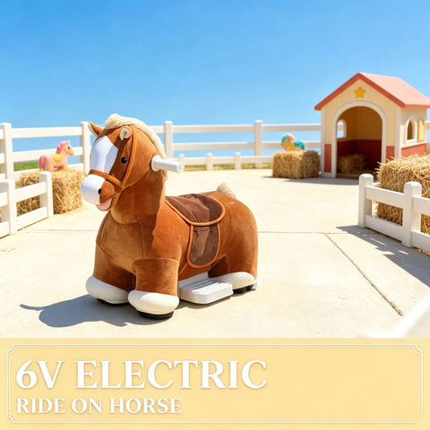 6V Battery Powered Kids Electric Ride-On Horse Pony Toy