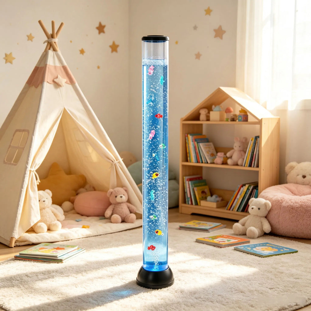 4-Foot Sensory Bubble Fish Tube Lamp with Remote Control