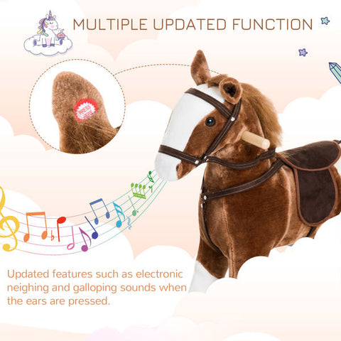 Plush Rocking Horse with Realistic Sounds