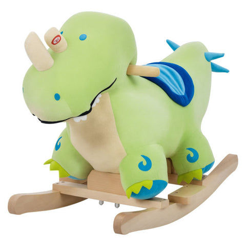 Plush Dinosaur Rocking Toy with Realistic Sounds