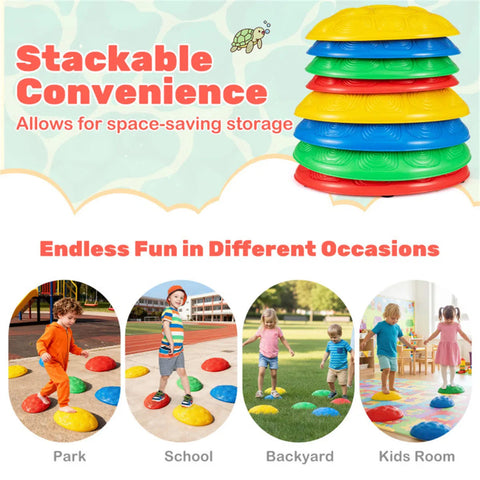 8-Piece Kids Balance Stepping Stones Set