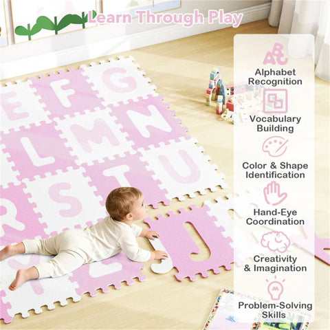 26-Piece Alphabet EVA Foam Play Mat Set