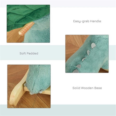 Plush Triceratops Dinosaur Rocking Horse for Toddlers