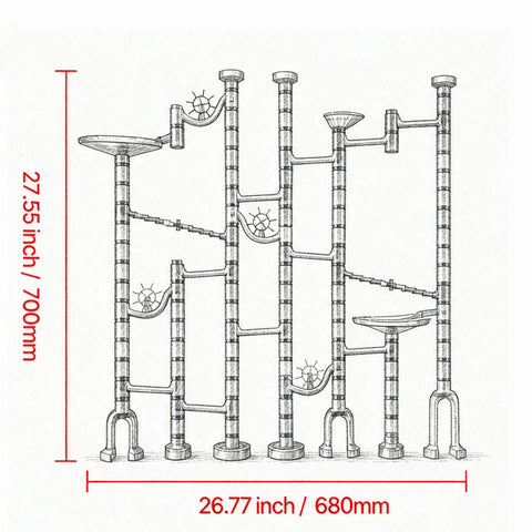 145-Piece Marble Run Maze Building Block Set