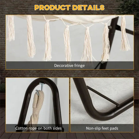 Ergonomic Hanging Hammock Chair with Stand