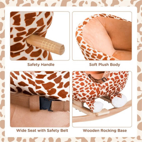 Plush Giraffe Baby Rocking Horse with Sound
