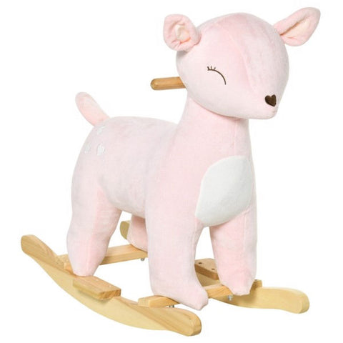 Plush Deer Baby Rocking Horse with Realistic Sounds